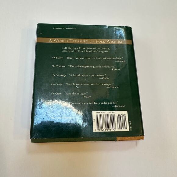 A World Treasury of Folk Wisdom Hardcover Reynold Feldman - Picture 3 of 6